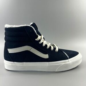 Vans Sk8-Hi Cozy Hug Women Size 7.5 Blue Suede Fur High Top Skate Shoes NEW